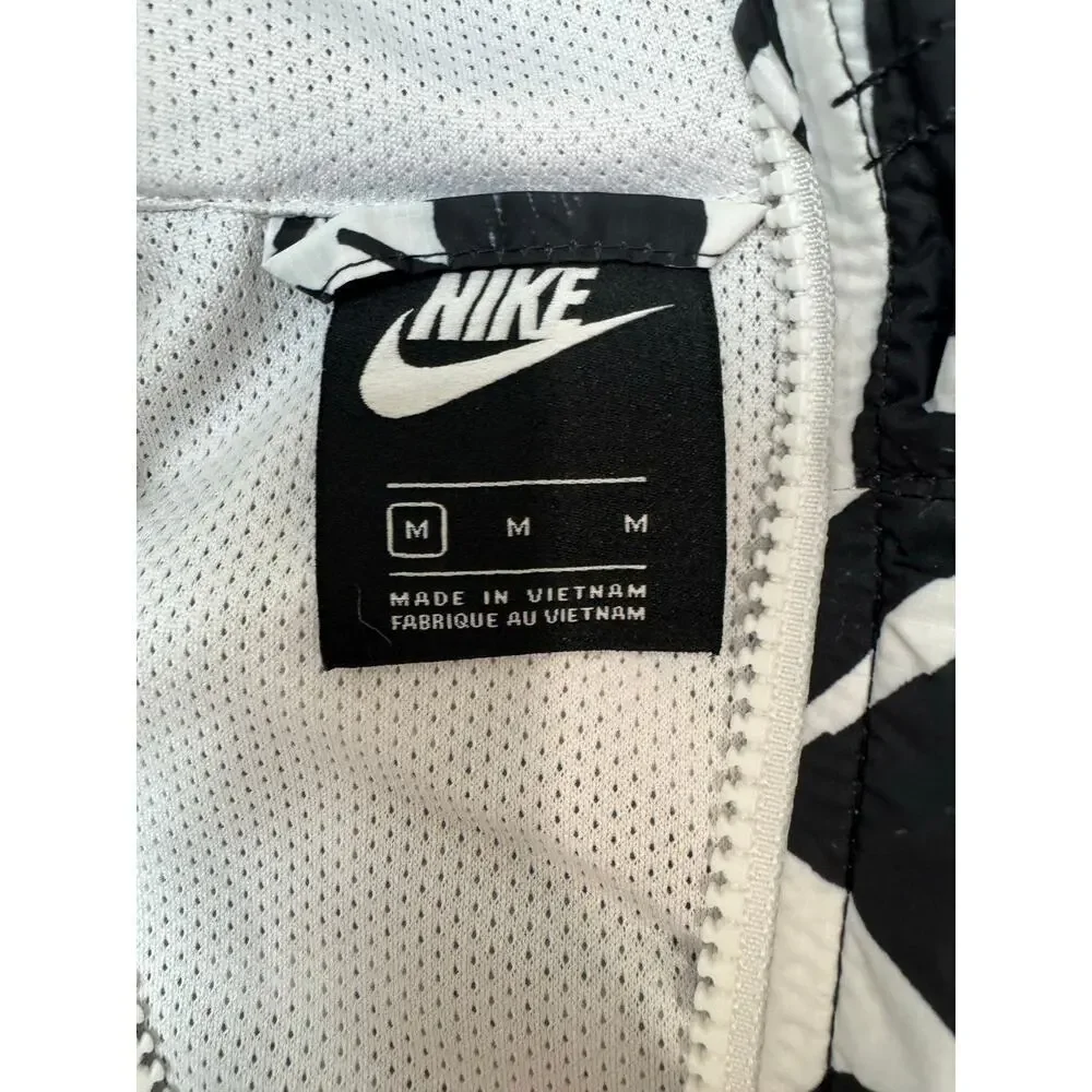 Girls 2007 Cropped Nike Windbreaker Jacket Zip-Up Hoodie Size Medium